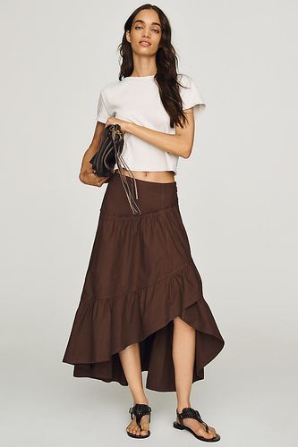 Jupe midi asymétrique à volants en taille: XS chez Anthropologie - Pilcro - Modalova