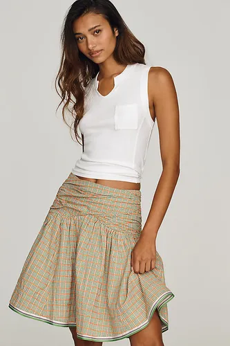 Mini-jupe en coton à taille basse taille: XL chez Anthropologie - Maeve - Modalova
