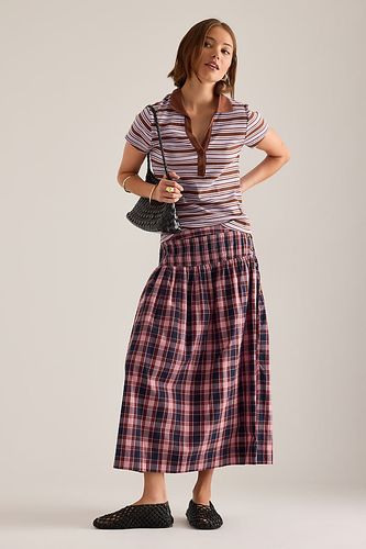 Jupe mi-longue plissée Josie en taille: Uk 12 chez Anthropologie - Damson Madder - Modalova