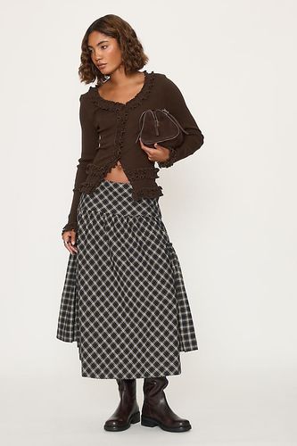 Jupe midi Raya en coton 100% en taille: Uk 6 chez Anthropologie - Damson Madder - Modalova