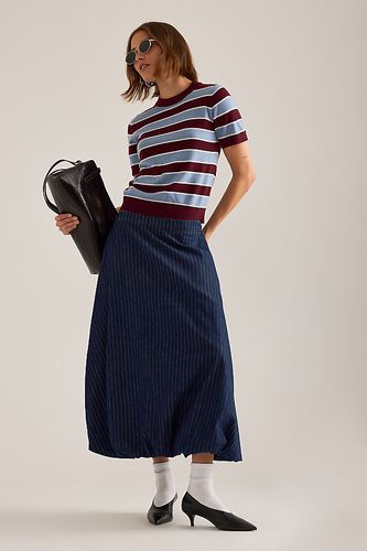 Jupe midi bulle en denim en taille: Uk 6 - By Anthropologie - Modalova