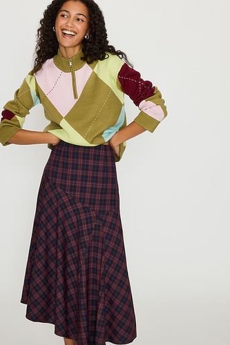 Jupe midi asymétrique à carreaux en taille: Uk 8 chez Anthropologie - Never Fully Dressed - Modalova