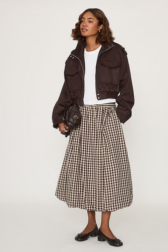 Jupe midi à ourlet bouffant en vichy taille: Uk 6 - By Anthropologie - Modalova