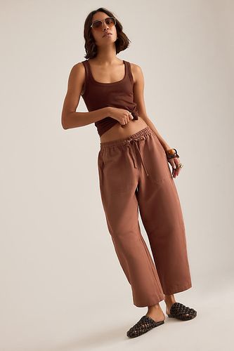 Pantalon Billie en coton-lin coupe barrel taille: Uk 12 - By Anthropologie - Modalova