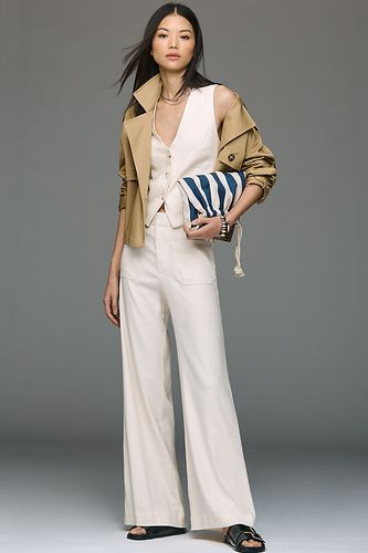 Pantalon Jude en mélange de lin extensible par en taille: Uk 12 p chez Anthropologie - Maeve - Modalova