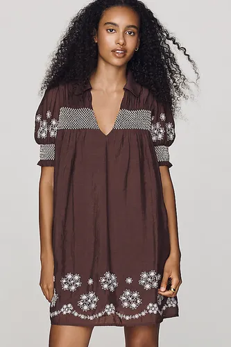Mini-robe à manches bouffantes en taille: M - By Anthropologie - Modalova