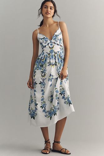 Robe midi festonnée en coton taille: L - By Anthropologie - Modalova