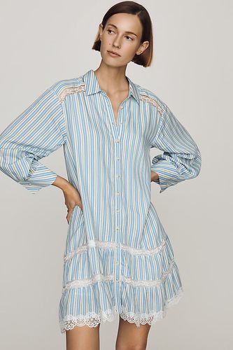Robe-chemise en coton avec bordure en dentelle taille: M chez Anthropologie - Maeve - Modalova