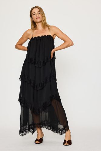 Robe longue superposée à volants en dentelle en taille: Uk 6 - By Anthropologie - Modalova