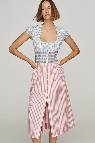 Robe midi smockée en coton en taille: M chez Anthropologie - Maeve - Modalova