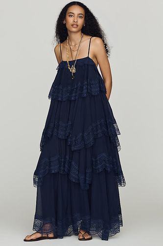 Robe longue à dentelle étagée en taille: 2XS chez Anthropologie - Let Me Be - Modalova