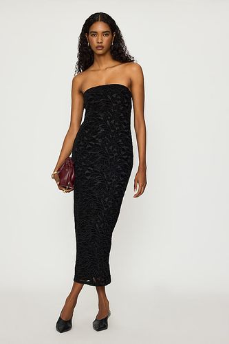 Robe midi bustier en velours brodé Trina en taille: Uk 6 - By Anthropologie - Modalova