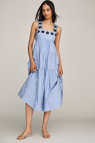 Robe midi sans manches à broderie florale Helena en taille: M chez Anthropologie - Maeve - Modalova