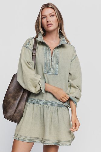 Mini-robe évasée à fermeture éclair en taille: XS chez Anthropologie - Pilcro - Modalova