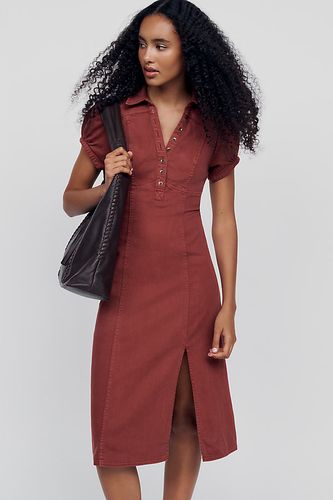 Robe midi ajustée en denim Rebekah en taille: S chez Anthropologie - Pilcro - Modalova