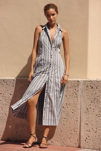 Robe chemise midi sans manches à boutons-pression taille: XS chez Anthropologie - Pilcro - Modalova