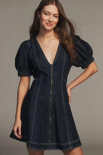 Mini-robe en denim à manches bouffantes en taille: XS PETITE chez Anthropologie - Pilcro - Modalova