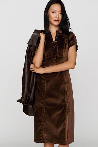 Robe midi ajustée en velours Rebekah en taille: XS chez Anthropologie - Pilcro - Modalova