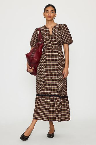 Robe midi à carreaux à manches bouffantes taille: Uk 10 - By Anthropologie - Modalova