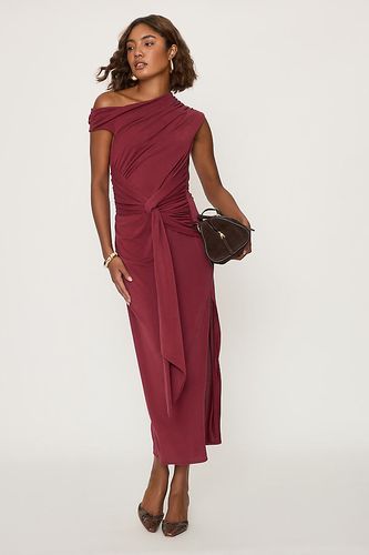 Robe midi à épaules dénudées et fronces en taille: Uk 6 - By Anthropologie - Modalova