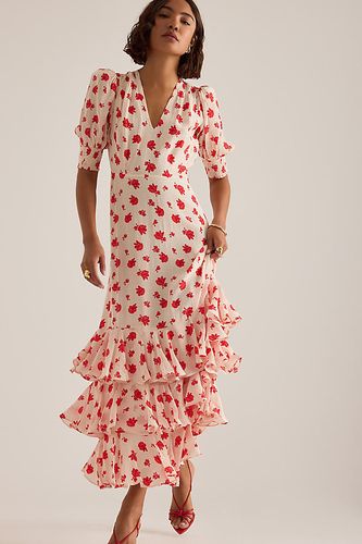 Robe longue à volants Bella Rose taille: XS chez Anthropologie - Queens of Archive - Modalova