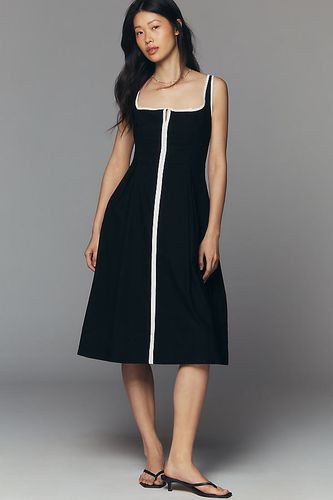 Robe midi sans manches à encolure carrée échancrée en taille: S chez Anthropologie - Maeve - Modalova