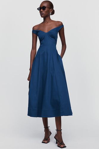 Robe midi en satin en taille: M chez Anthropologie - Maeve - Modalova