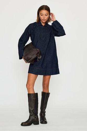 Mini-robe en denim 100 % coton à boutons grenouille en taille: Uk 12 - By Anthropologie - Modalova