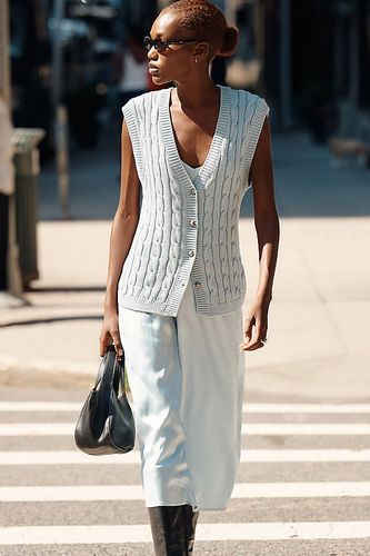 Robe midi deux-en-un en tricot torsadé Gemini en taille: XS - By Anthropologie - Modalova