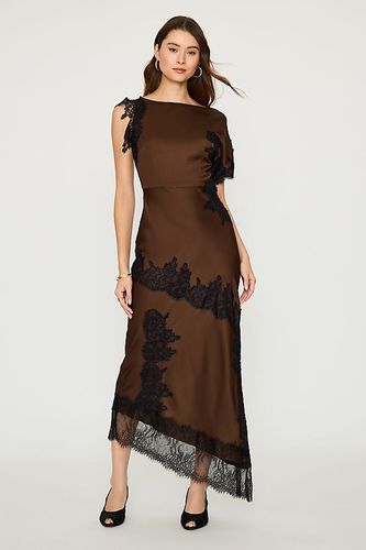 Robe midi en satin avec bordure en dentelle Fearne en taille: Uk 6 chez Anthropologie - Never Fully Dressed - Modalova