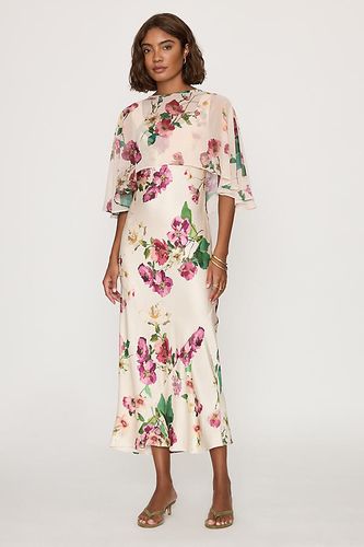 Robe midi en satin avec superposition cape Casey taille: Uk 14 - By Anthropologie - Modalova