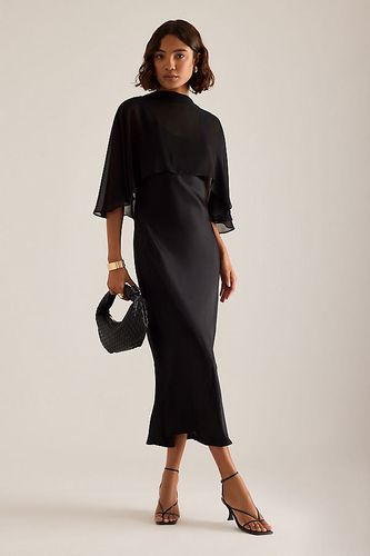 Robe midi en satin avec superposition cape Casey en taille: Uk 10 - By Anthropologie - Modalova