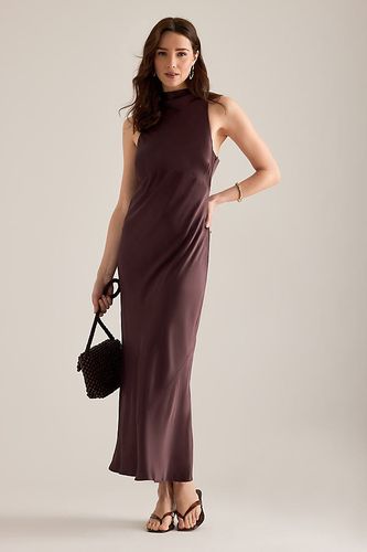 Robe midi en satin à col montant Milly en taille: Uk 10 - By Anthropologie - Modalova