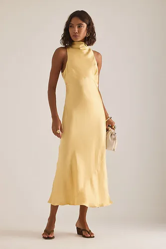 Robe midi en satin à col montant Milly en taille: Uk 8 - By Anthropologie - Modalova