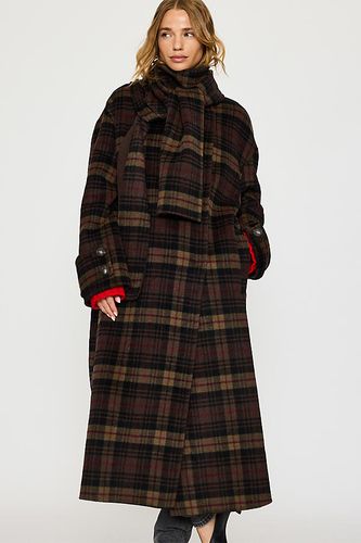 Manteau maxi à carreaux en mélange de laine en taille: Uk 6 - By Anthropologie - Modalova