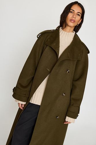 Manteau maxi en mélange de laine à col cheminée en taille: Uk 6 - By Anthropologie - Modalova