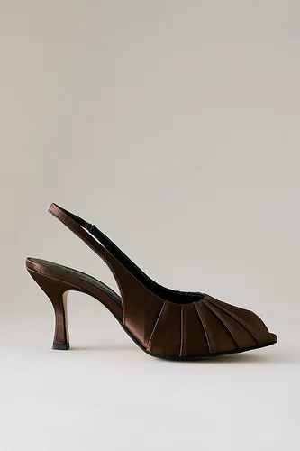 Talons à bout ouvert froncés en satin en taille: 36 - By Anthropologie - Modalova
