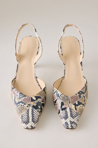 Escarpins à bride arrière en cuir imprimé serpent embossé taille: 7 chez Anthropologie - Maeve - Modalova