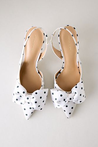 Escarpins à bride arrière en satin à pois avec naud en taille: 37 - By Anthropologie - Modalova