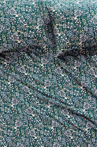 Ensemble de draps imprimés en satin de coton biologique en Green taille: Double eu chez - Anthropologie - Modalova