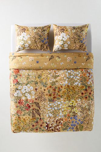 Housse de couette imprimée en satin de coton en Yellow taille: Sk duvet chez Anthropologie - Maeve - Modalova