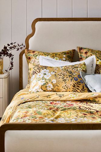 Housse de couette imprimée en satin de coton en Yellow taille: Sk duvet chez Anthropologie - Maeve - Modalova