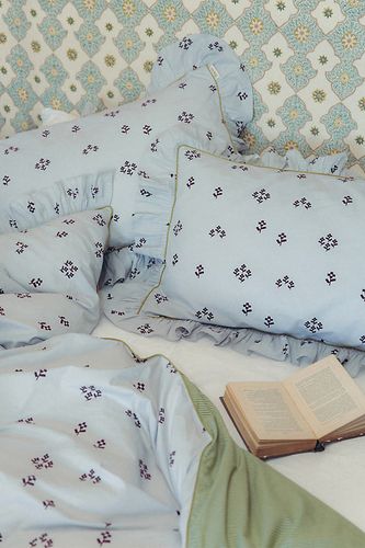 Ensemble de literie en coton à fleurs Cottage taille: Eu kng dvt chez Anthropologie - TBCo - Modalova