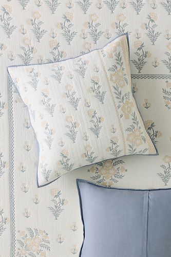 Coussin tissé en jacquard floral en coton chez - Anthropologie - Modalova