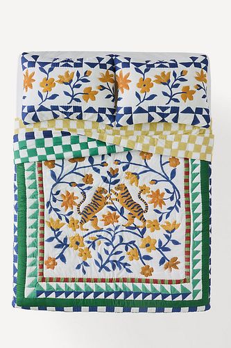 Collection de couvre-lits matelassés imprimés en voile de coton 100% en Blue taille: Eu kng qlt chez - Anthropologie - Modalova