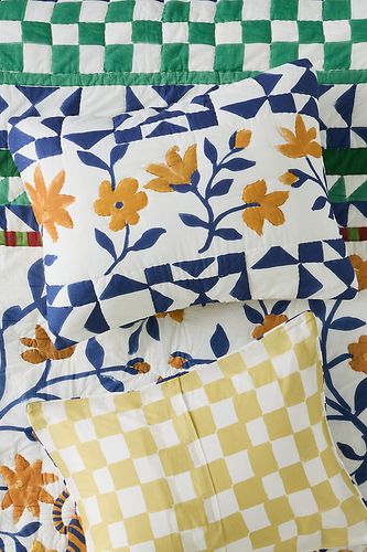Taies d'oreiller en coton imprimé, lot de 2 en Blue chez - Anthropologie - Modalova