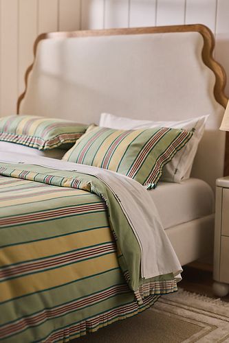Housse de couette Juliet en coton teint en fil à rayures avec bordure à volants taille: Eu kng dvt chez - Anthropologie - Modalova