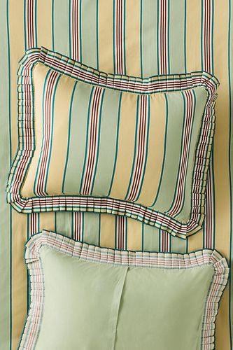 Taies d'oreiller Juliet en coton teint fil à rayures avec bordure à volants, ensemble de 2 chez - Anthropologie - Modalova