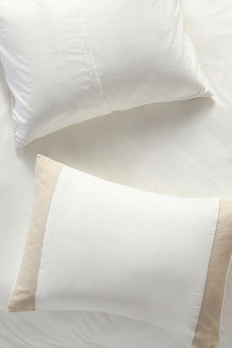Taies d'oreiller Fatine en coton-lin, ensemble de 2 en White chez - Anthropologie - Modalova