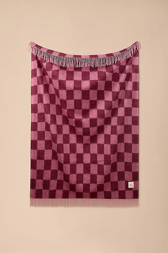 Couverture en mélange de laine à damier en taille: 50 x 70 chez Anthropologie - TBCo - Modalova